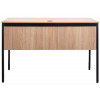 Стіл письмовий Осло (1187х600х750Н) чорний графіт, Дуб Сонома